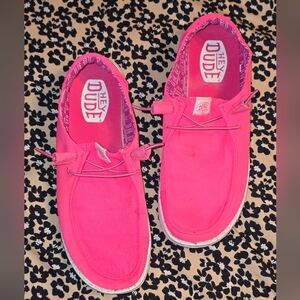 neon pink hey dudes